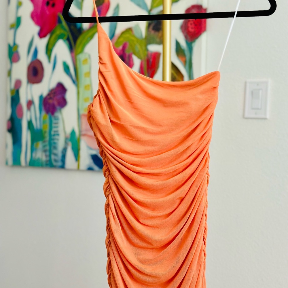 Princess Polly One Shoulder Ruched Midi Dress